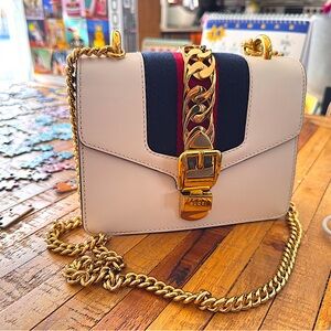 Authentic Gucci Sylvie white bag small